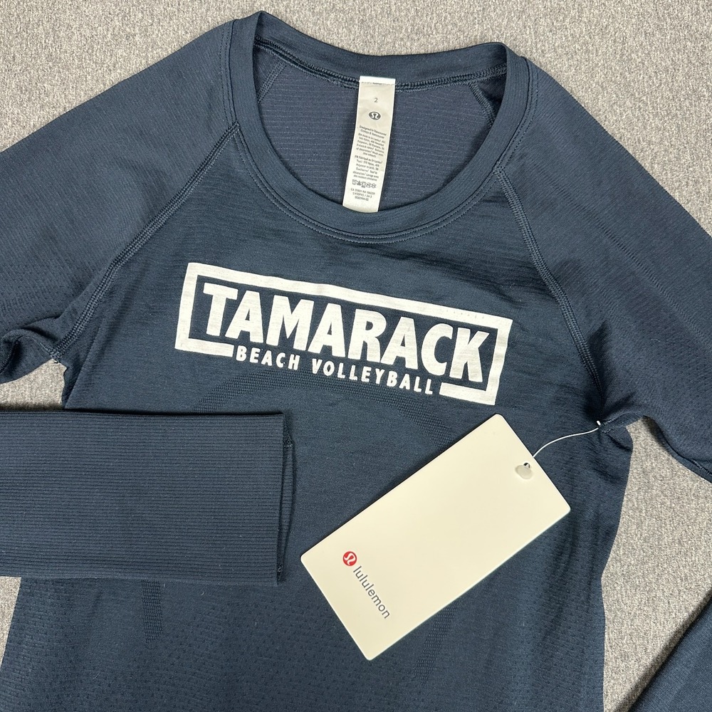 Lululemon Swiftly Tech Long Sleeve 2.0 Navy Size 2 Tamarack Volleyball NWT